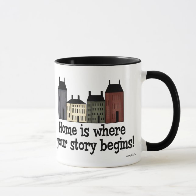 Caneca A casa é o lugar onde sua história começa! (Direita)