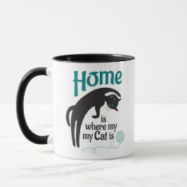 Caneca A casa é onde meu gato está