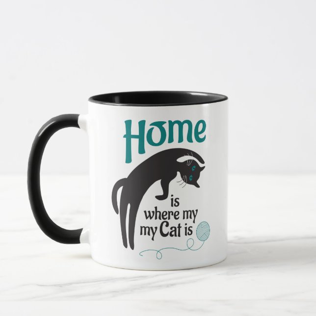 Caneca A casa é onde meu gato está (Esquerda)