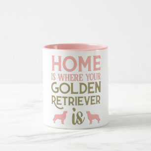 Caneca A Casa É Onde O Retriever De Ouros Está