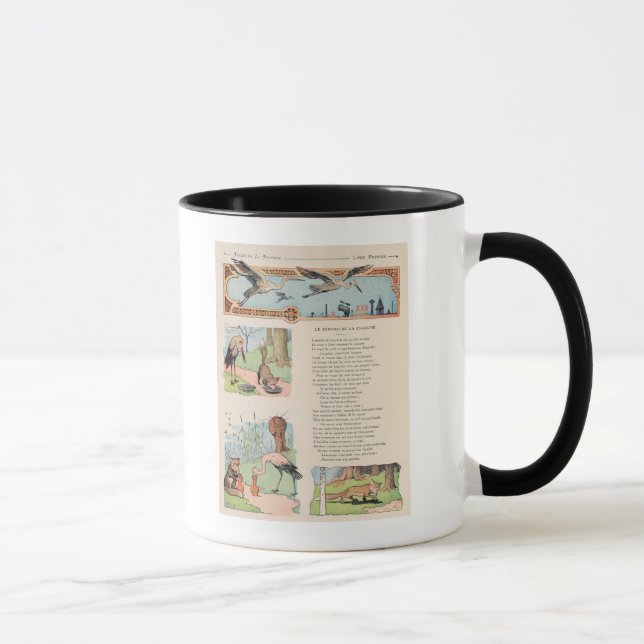 Caneca A cegonha e o Fox das fábulas (Direita)