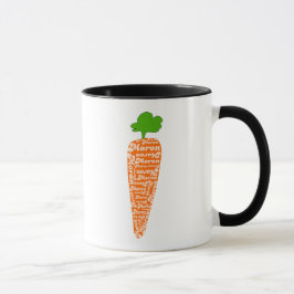 Caneca A cenoura em Galês é parvo - línguas engraçadas