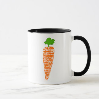 Caneca A cenoura em Galês é parvo - línguas engraçadas