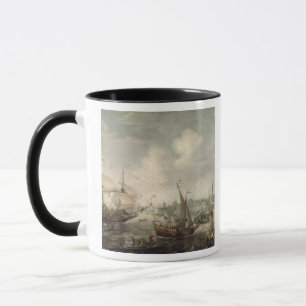 Caneca A chegada de Fredrick V em Vlissingen em 1613 (o
