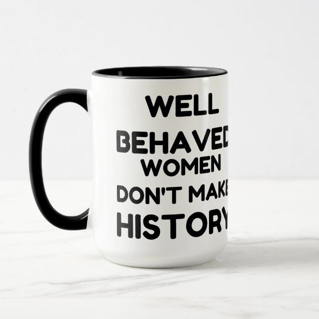 Caneca A citação feminista bem comportada (Esquerda)