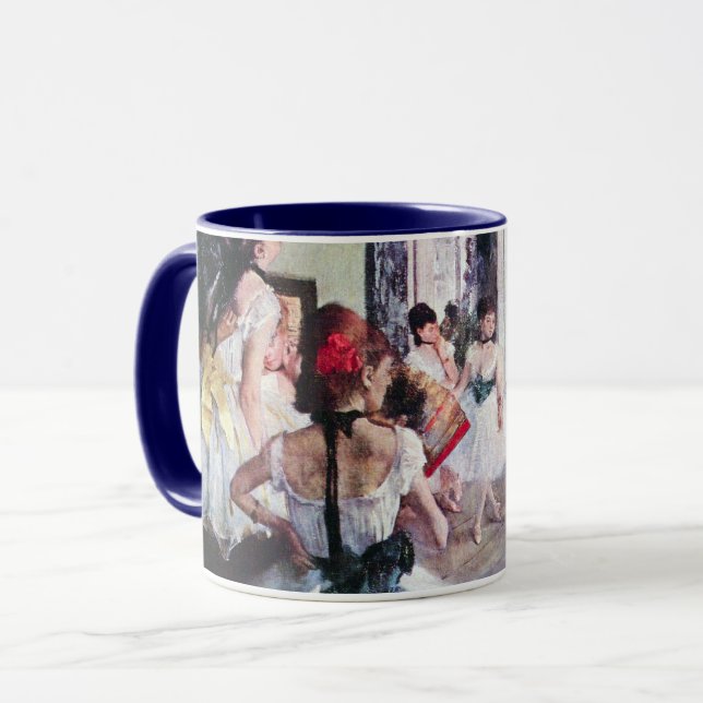 Caneca A classe de dança de Edgar Degas, Arte Balé de Vin (Frente Esquerda)