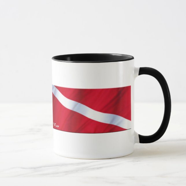 Caneca A coleção da bandeira do mergulho (Direita)