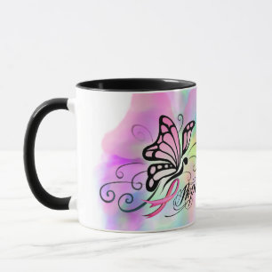 Caneca a consciência do cancro da mama, espera o design