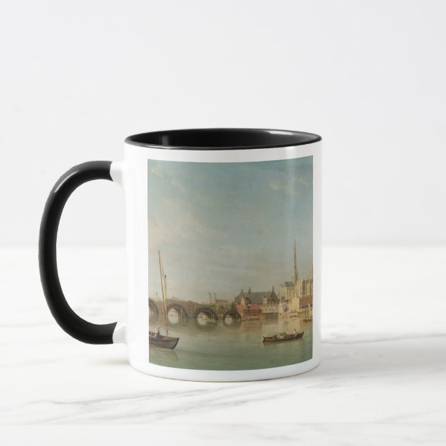 Caneca A construção da ponte de Westminster com um (Esquerda)