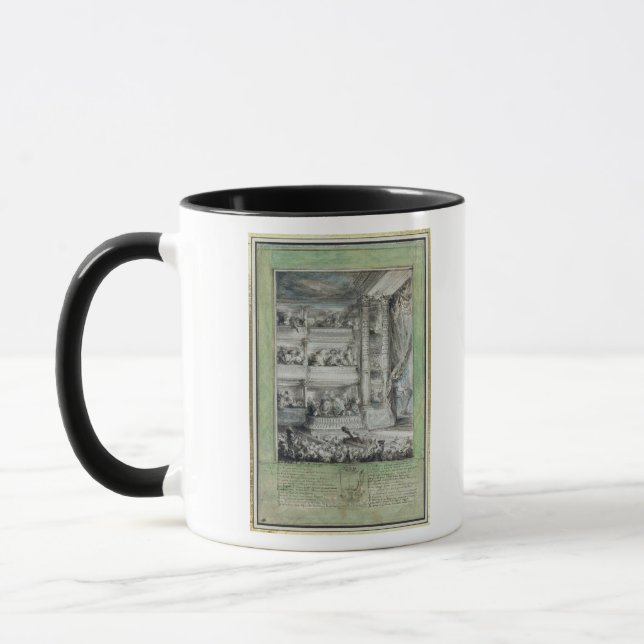 Caneca A coroação de Voltaire no teatro Francais (Esquerda)
