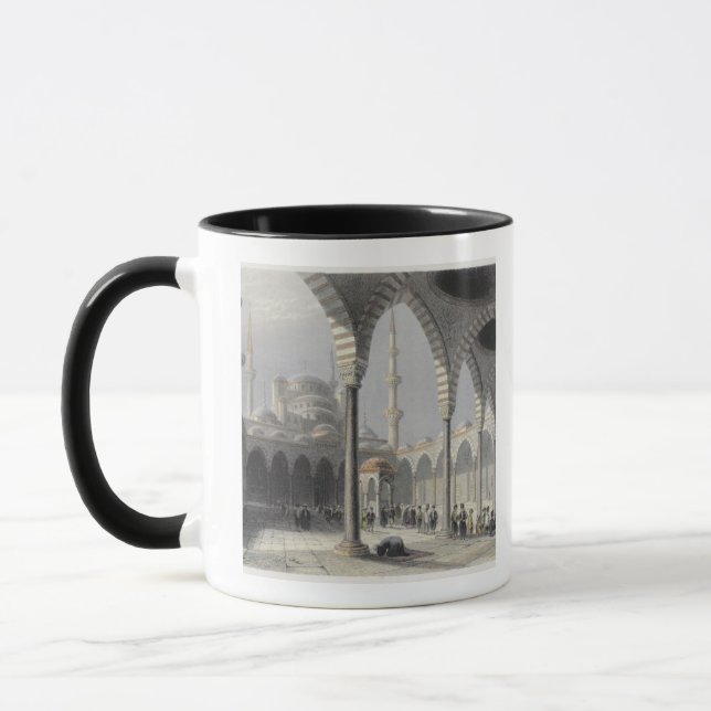 Caneca A corte da mesquita da sultão Achmet, Istambul (Esquerda)