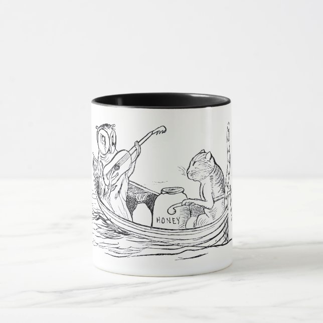 Caneca A Coruja e o Pussycat (por Edward Lear) (Centro)