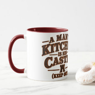 Caneca A Cozinha de um Homem é seu Castelo