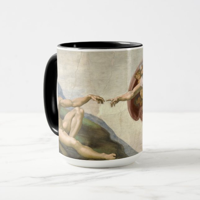Caneca A Criação de Adão por Michelangelo (Frente Esquerda)