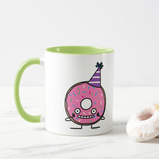 Caneca A crosta de gelo do rosa da rosquinha do (Com Donut)
