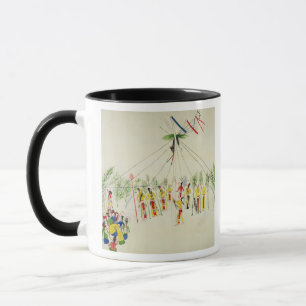 Caneca A dança de Sun do Shoshone (pigmento na musselina)