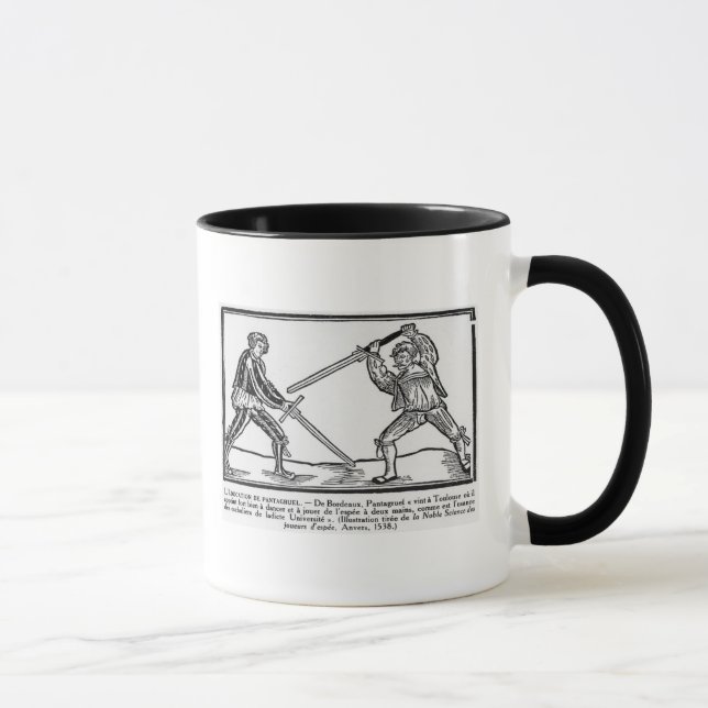 Caneca A educação de Pantagruel, ilustração (Direita)
