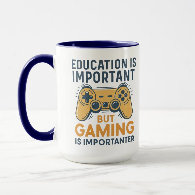 Caneca A Educação É Importante mas o Jogo É Mais Importan (Esquerda)