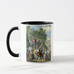 Caneca A entrada triunfal do cristo em Jerusalem, de um