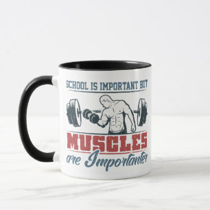 Caneca A escola é importante, mas os músculos são impo