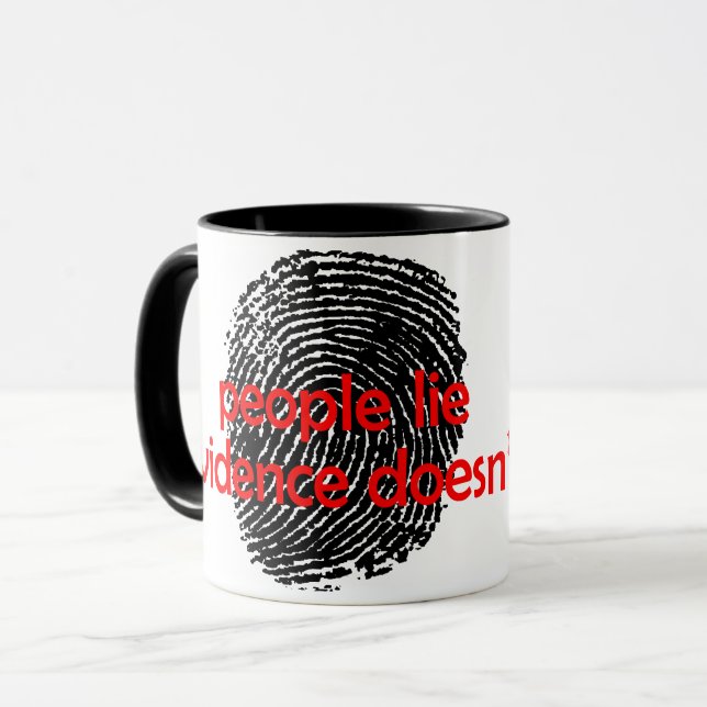Caneca A evidência não mente (Frente Esquerda)