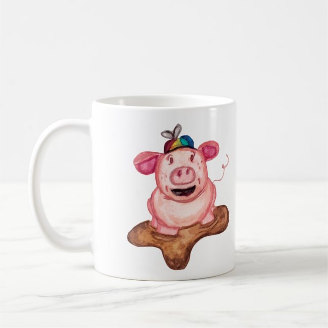 Caneca A felicidade é uma poça de lama (Esquerda)