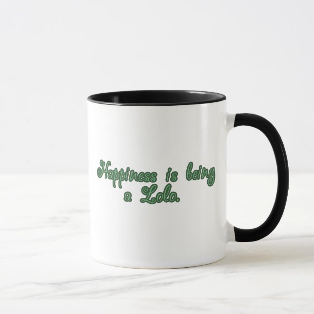 Caneca A felicidade está sendo um Lolo (Direita)
