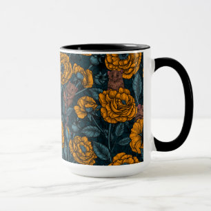 Caneca A festa dos camundongos em laranja e azul