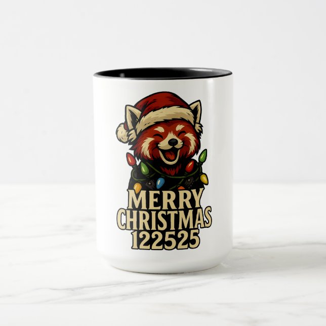 Caneca A festive red panda Merry Christmas 122525 (Centro)