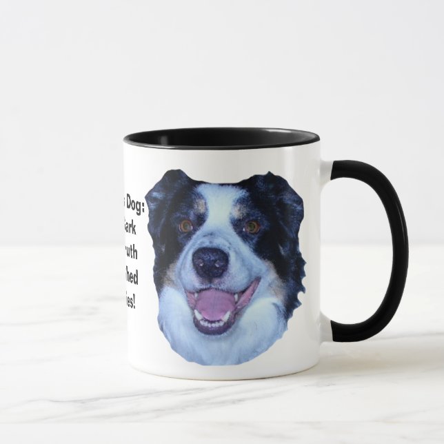 Caneca A Fronteira Política Collie Vai Latido A Verdade (Direita)