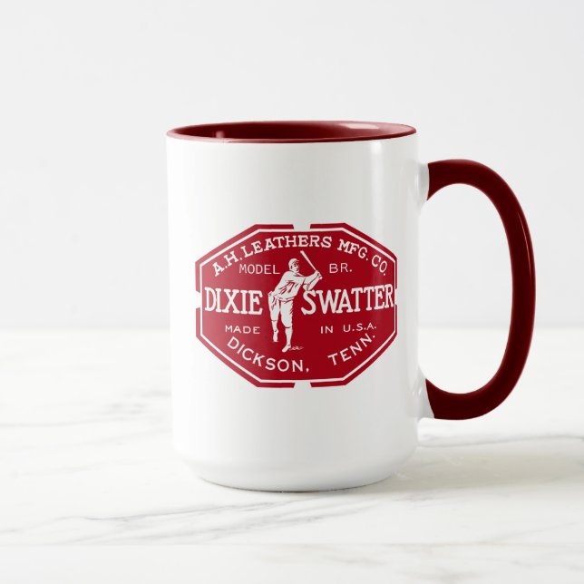 Caneca A.H. Leather Dixie Swatter Baseball Dickson TN. (Direita)