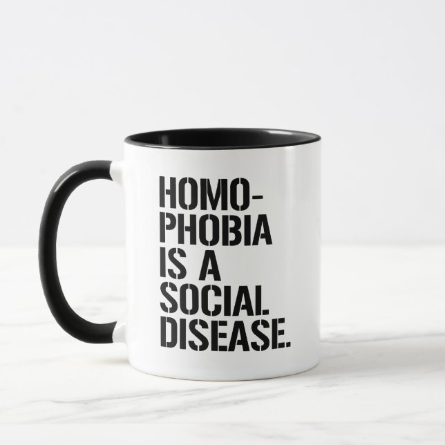 Caneca A homofobia é uma doença social (Esquerda)