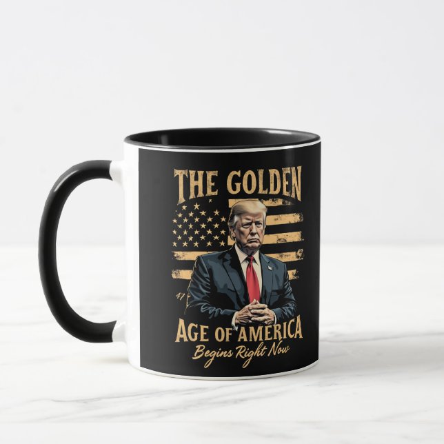 Caneca A Idade do Ouro da América começa agora (Esquerda)