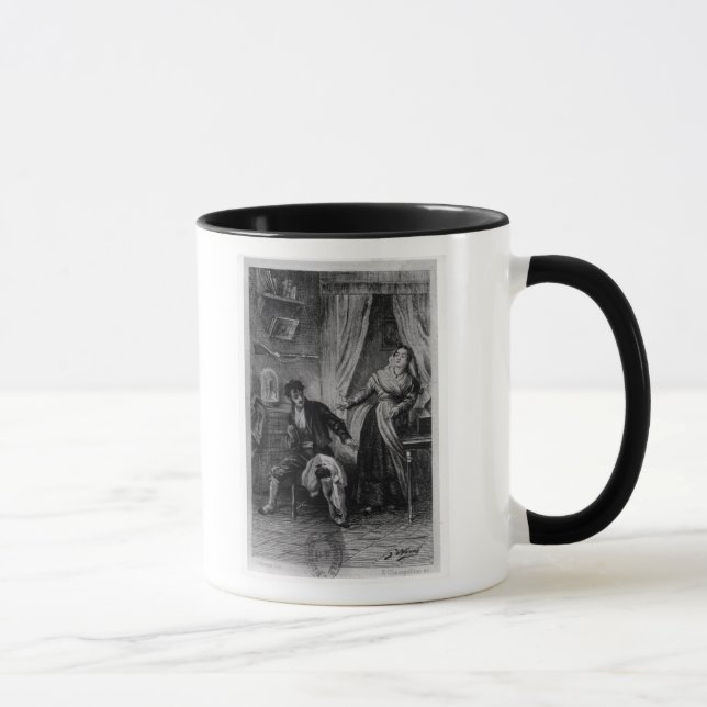 Caneca A ilustração de Colomba progride perto Merimee (Direita)