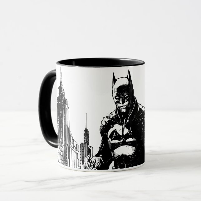 Caneca A Ilustração do Livro de BD Batman (Frente Esquerda)