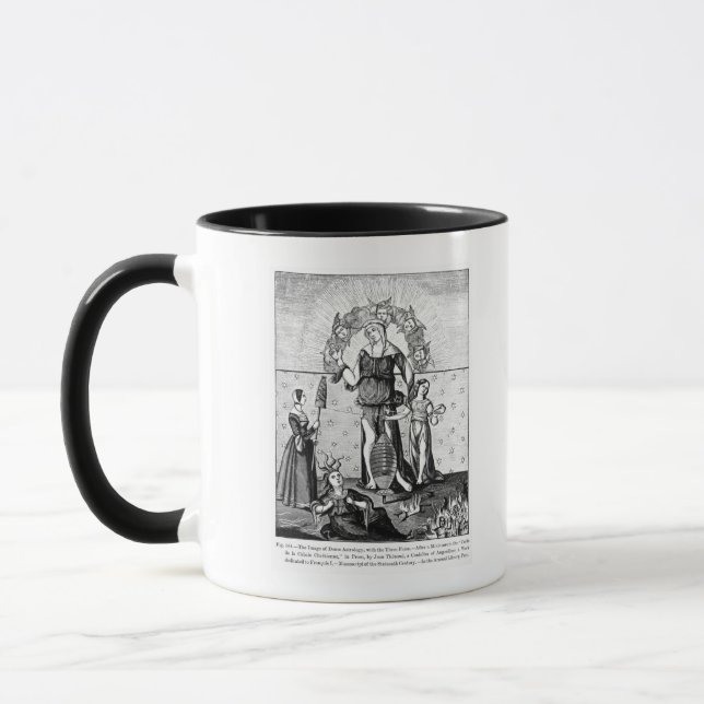 Caneca A imagem da dama Astrologia com os três (Esquerda)