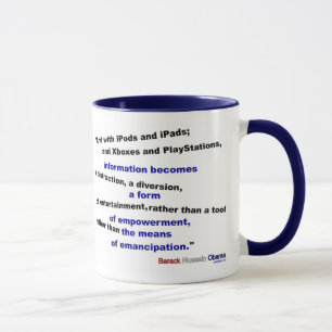 Caneca A informação é uma distracção