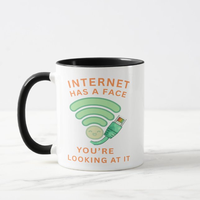Caneca A Internet Tem Uma Face, Você Está Olhando Para El (Esquerda)