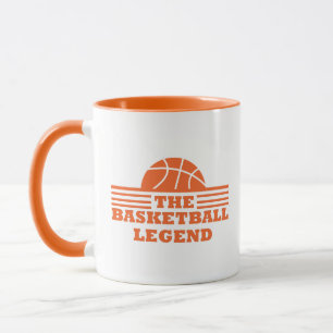 Caneca A lenda de basquete da bola laranja