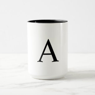 Caneca A - Letra Monograma - Mug Personalizado