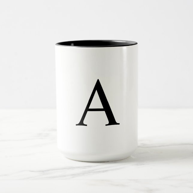 Caneca A - Letra Monograma - Mug Personalizado (Centro)