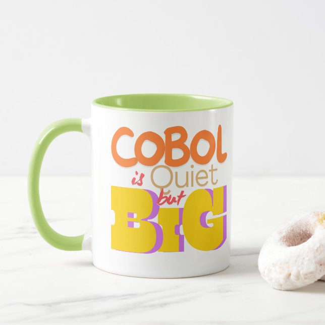 Caneca A Linguagem de Programação Cobol é Silenciosa Mas  (Com Donut)