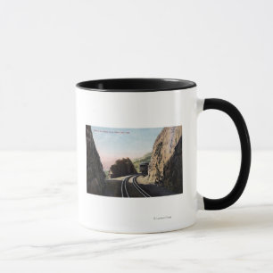 Caneca A linha curta carro de estrada de ferro