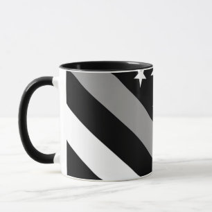 Caneca A linha de prata fina bandeira