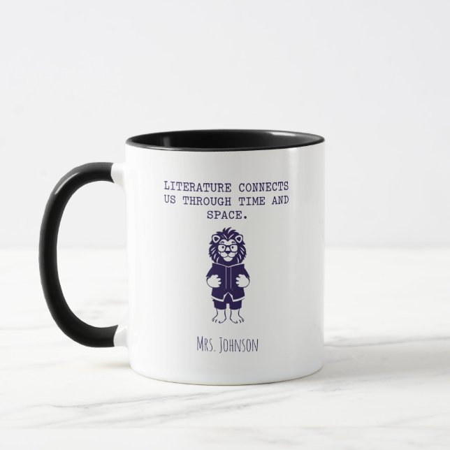 Caneca A Literatura Nos Conecta Tempo Espaço Leitura (Esquerda)