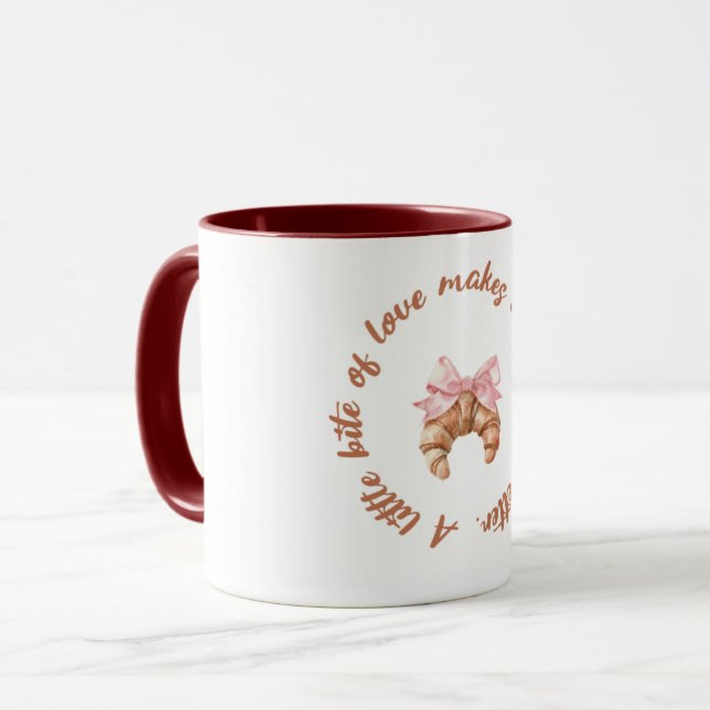 Caneca A Little Bite of Love | Cute Girly Mug  (Frente Esquerda)