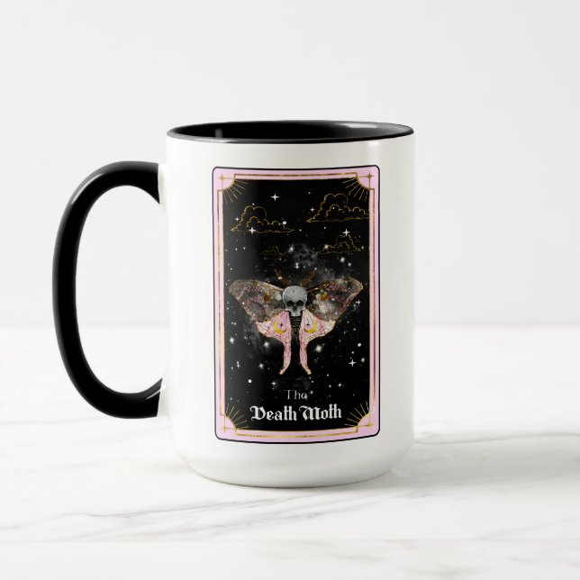 Caneca A Lua Rosa Celestial da Placa Mortal Tarot (Esquerda)