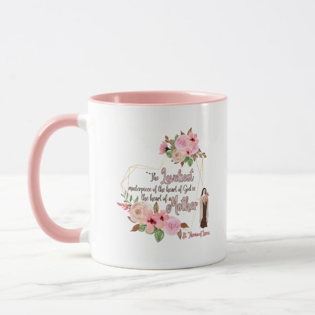 Caneca A Mãe Mais Adorável Mug com Santo Therese (Esquerda)