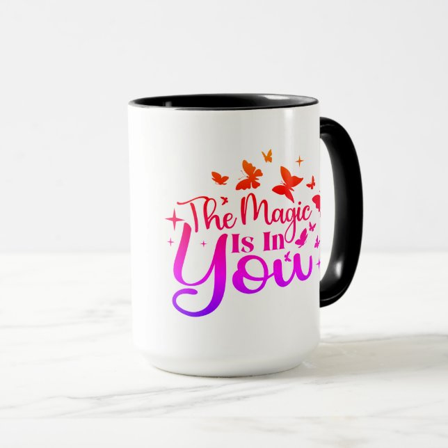 Caneca "A Magia está em Você" Café Personalizado (Frente Esquerda)