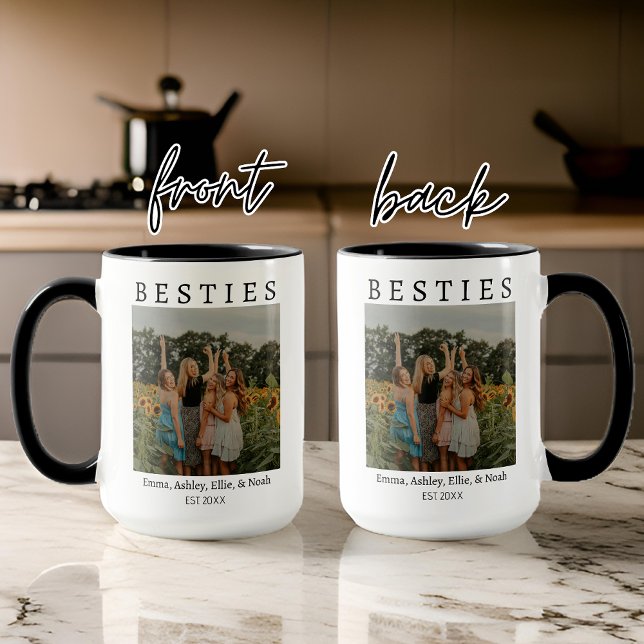 Caneca A melhor amiga personalizada Mug, presente de aniv (besties mug, custom photo mug, custom name mug, personalized gift for friend, BFF mug, birthday gift)